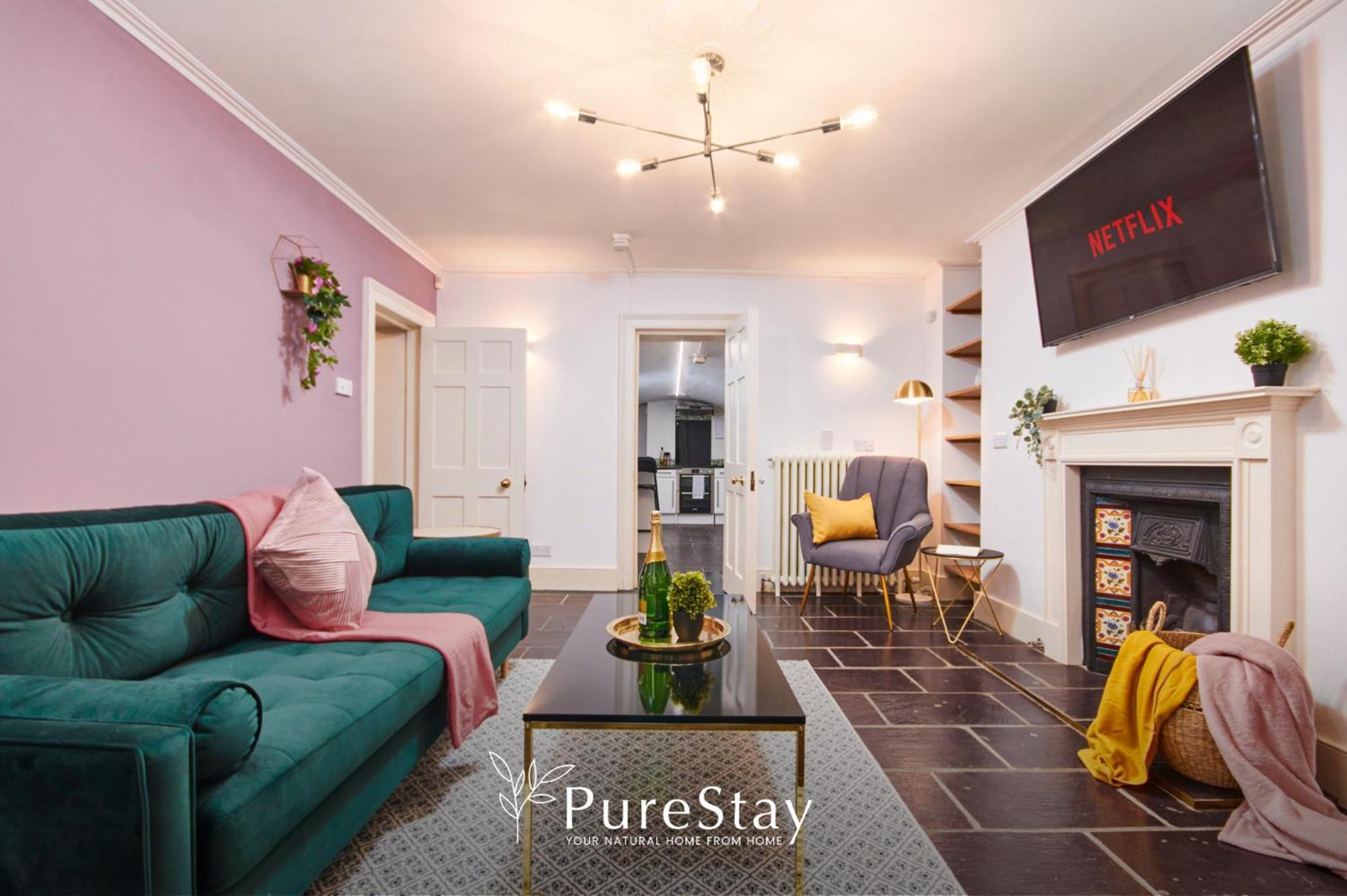 Beautiful 2Bedroom 4 Actual Beds House With Wifi By Purestay Bath Exterior photo